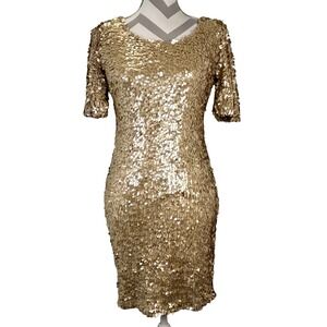ark and co gold sequin dress Zoya Metallic Dress – Zoya Modest Wear main image 1